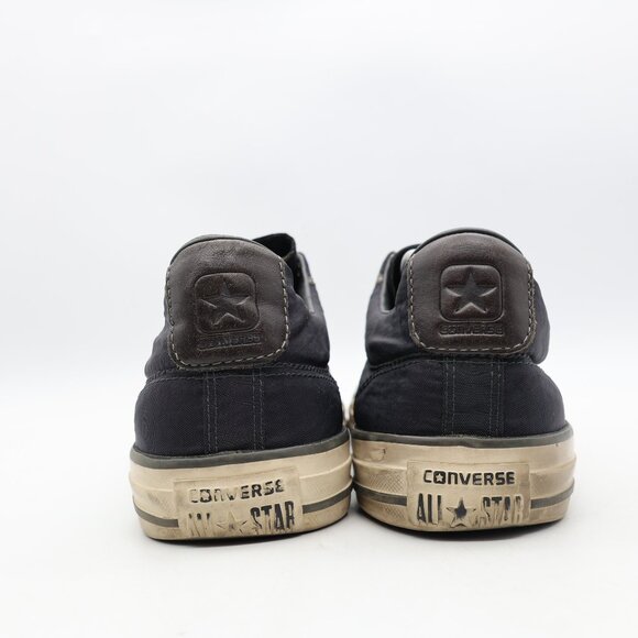 Converse X John Varvatos Men’s 10.5 Women's 12.5 Black Leather Sneakers Laceless - Picture 6 of 11